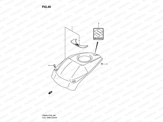 40 - FUEL TANK COVER
