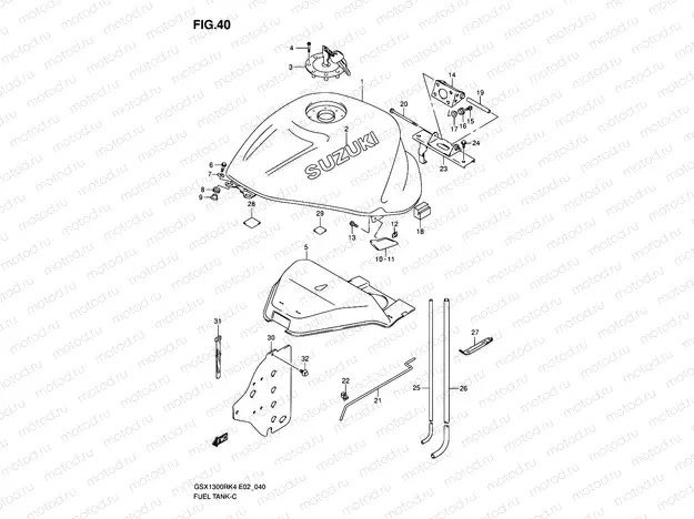 40 - FUEL TANK (MODEL K4)