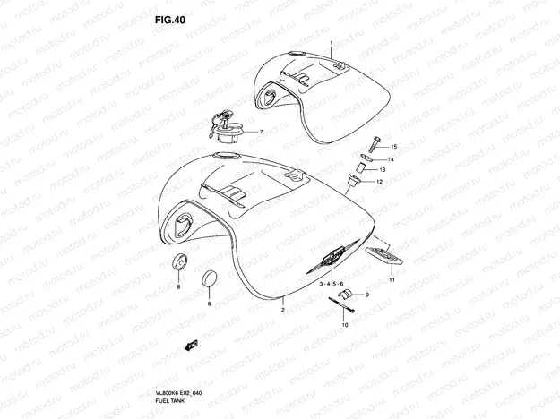40 - FUEL TANK (MODEL K6)