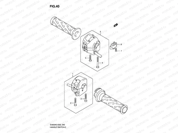 40 - HANDLE SWITCH (SEE NOTE)