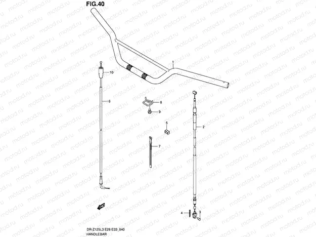 40 - HANDLEBAR (DR-Z125LL3 E33)
