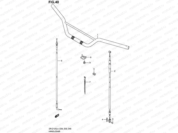 40 - HANDLEBAR (DR-Z125LL4 E33)