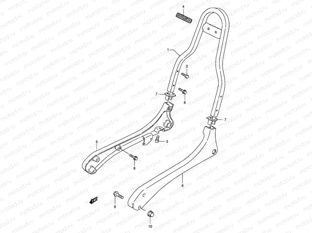40 - PILLION HANDLE