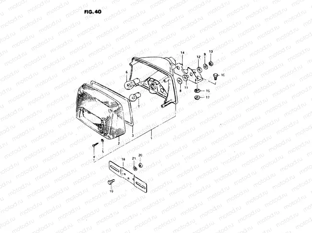 40 - REAR COMBINATION LAMP (E16, E18, E26, E39)