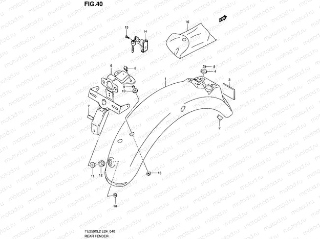 40 - REAR FENDER
