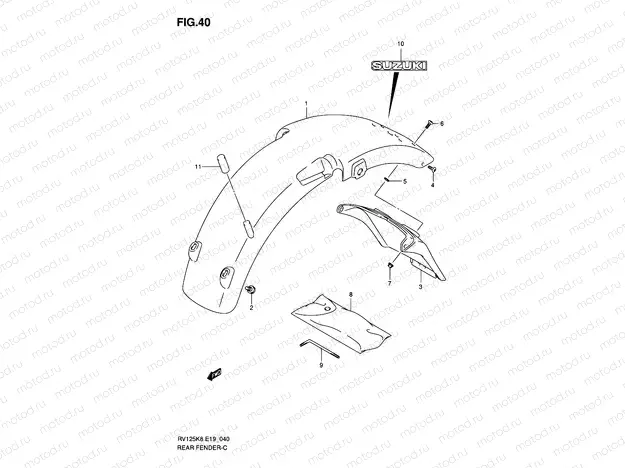 40 - REAR FENDER