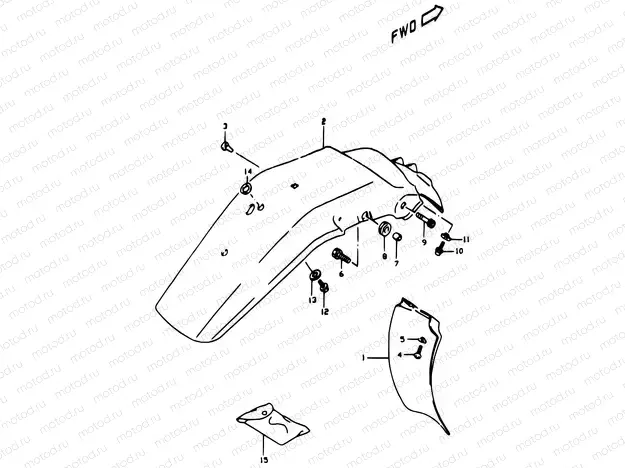 40 - REAR FENDER