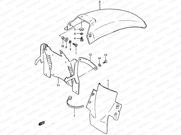 40 - REAR FENDER (MODEL E)