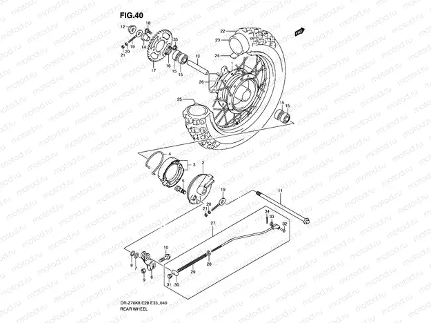 40 - REAR WHEEL