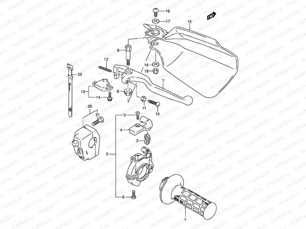 40 - RIGHT HANDLE SWITCH (MODEL L/M,MODEL N/P/R E24)