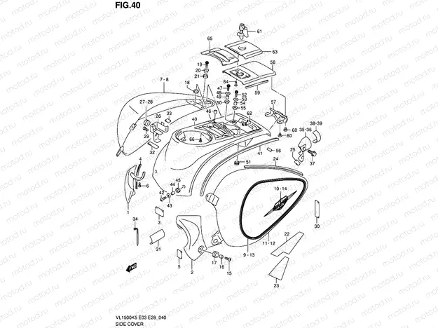 40 - SIDE COVER (MODEL K5)