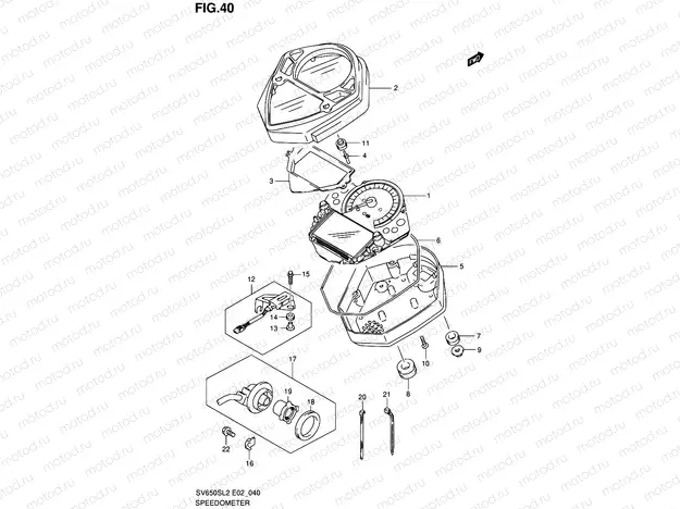40 - SPEEDOMETER (SV650SUL2 E24)
