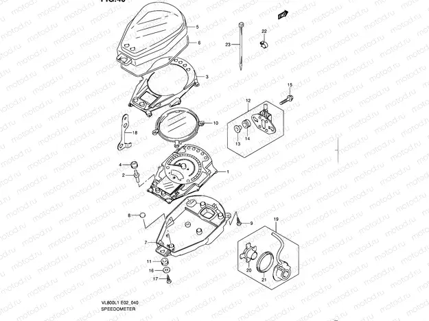 40 - SPEEDOMETER (VL800CL1 E02)