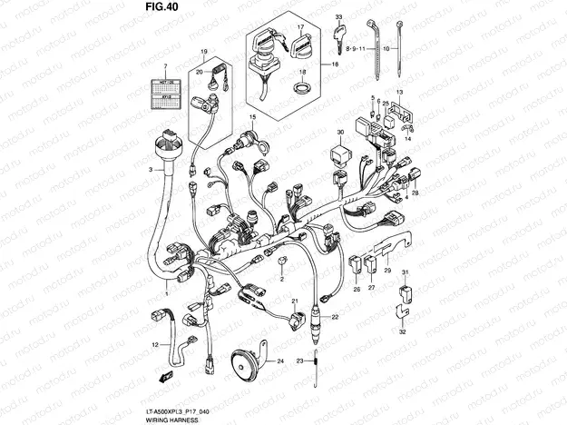 40 - WIRING HARNESS (LT-A500XPL3 P17)