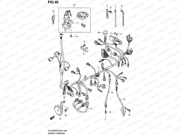 40 - WIRING HARNESS (SV1000/U1/U2)