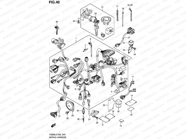 40 - WIRING HARNESS (VZ800L2 E19)
