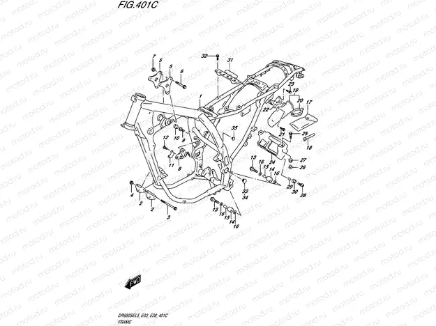 401C - FRAME (DR650SEL5 E33)