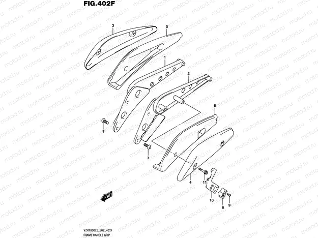 402F - FRAME HANDLE GRIP (VZR1800BZUFL5 E19)