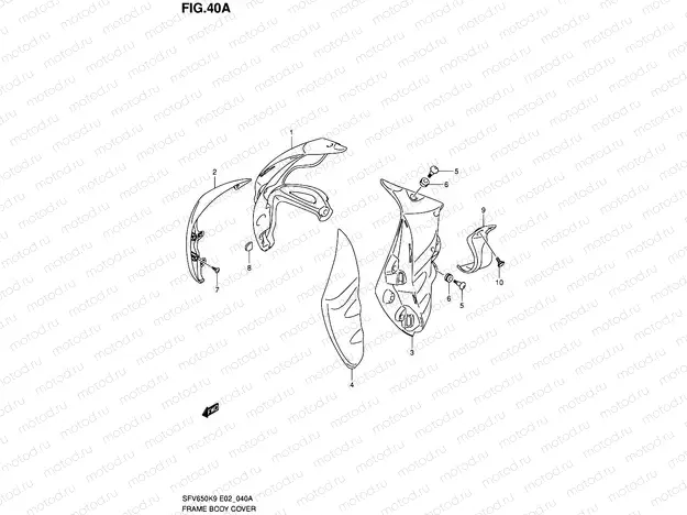 40A - FRAME BODY COVER (MODEL L0)