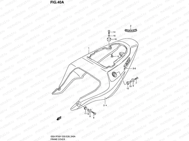 40A - FRAME COVER (MODEL K1)