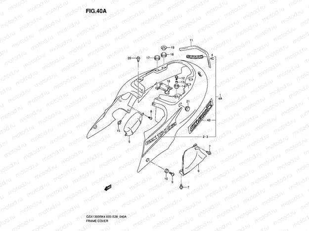 40A - FRAME COVER (MODEL K5)