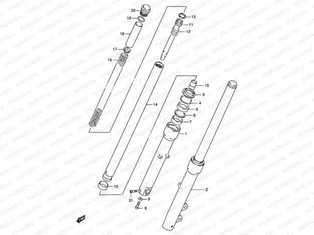 40A - FRONT DAMPER (MODEL X/Y/K1 P37)