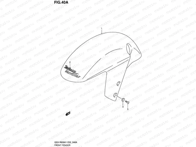 40A - FRONT FENDER (MODEL K2 FOR YC2)