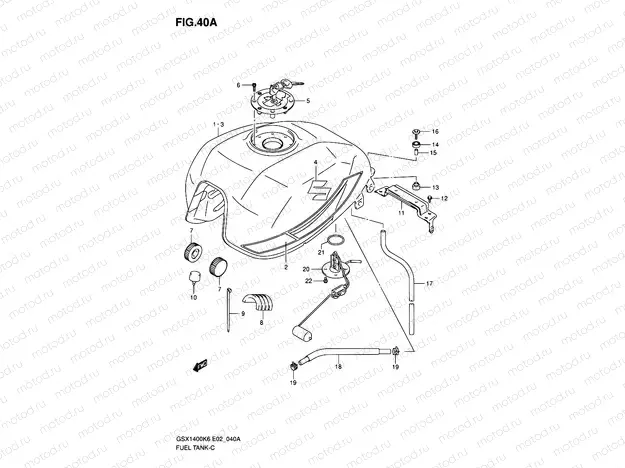 40A - FUEL TANK (GSX1400K7)