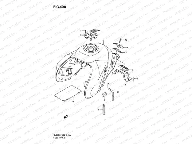 40A - FUEL TANK (MODEL K8)