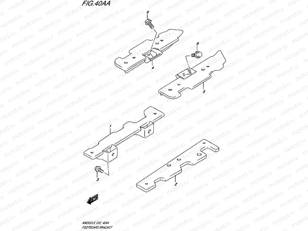40AA - FOOTBOARD BRACKET