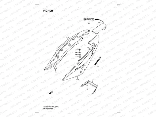 40B - FRAME COVER (MODEL K9)
