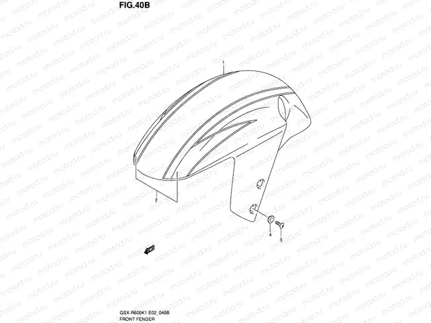 40B - FRONT FENDER (GSX-R600ZK3)