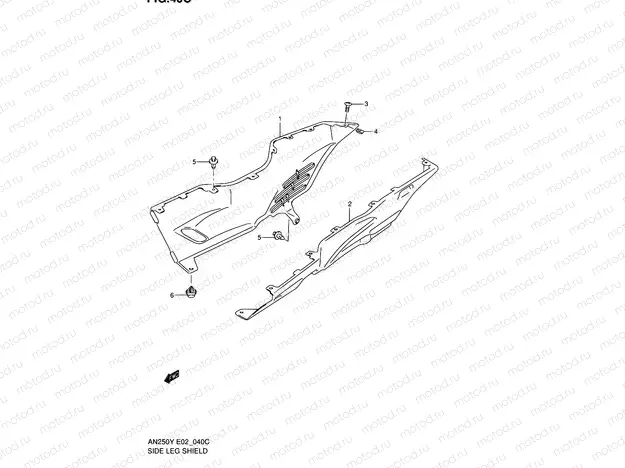 40C - SIDE LEG SHIELD (MODEL K2)