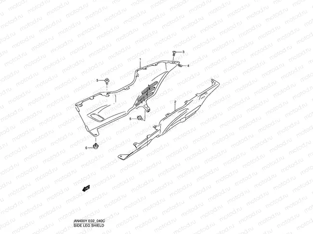 40C - SIDE LEG SHIELD (MODEL K2)