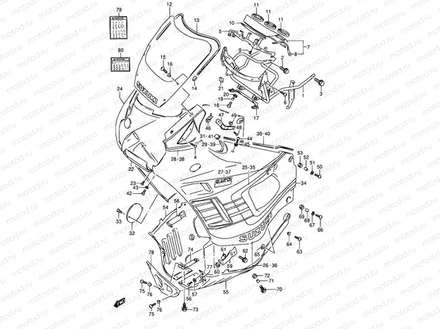 40E - COWLING (MODEL M 0JW)