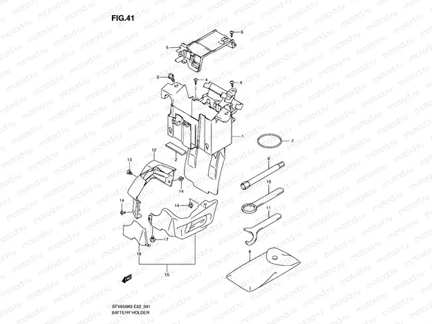 41 - BATTERY HOLDER