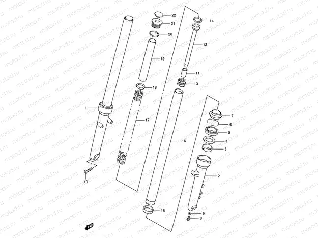 41 - FRONT DAMPER (MODEL V/W/X)