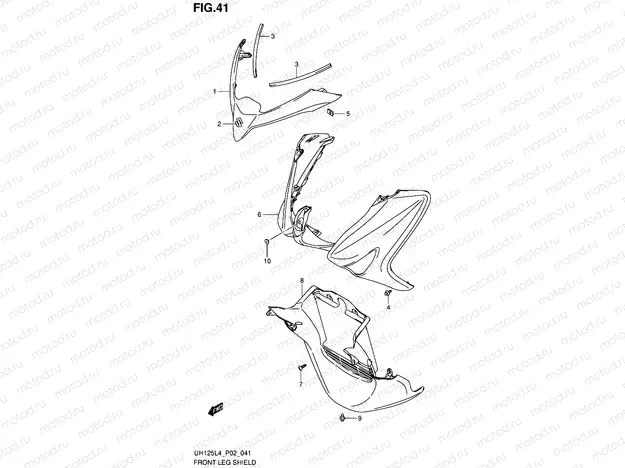 41 - FRONT LEG SHIELD
