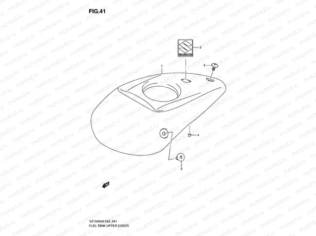 41 - FUEL TANK UPPER COVER