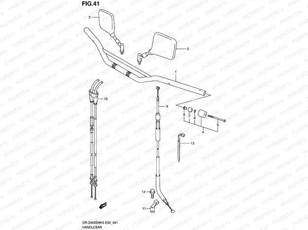 41 - HANDLEBAR (MODEL K5/K6)