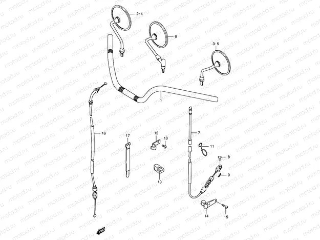 41 - HANDLEBAR (MODEL T/W/X)