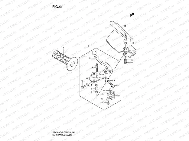 41 - LEFT HANDLE LEVER (MODEL K6/K7/K8/K9)
