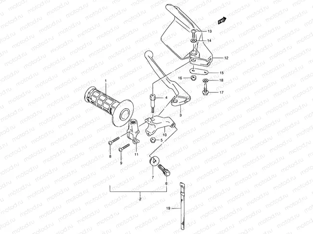 41 - LEFT HANDLE LEVER (MODEL R/S/T)