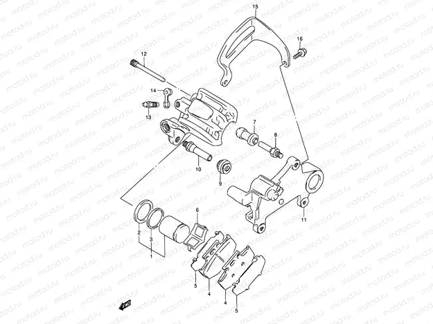 41 - REAR CALIPERS (MODEL K)