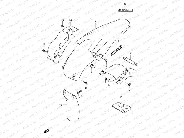 41 - REAR FENDER