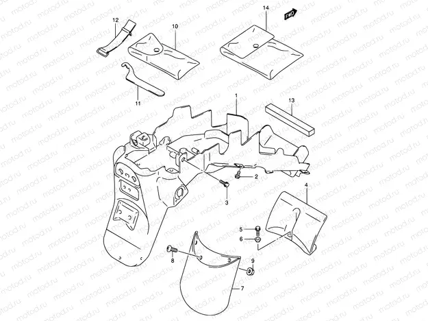 41 - REAR FENDER (MODEL X/Y/K1)
