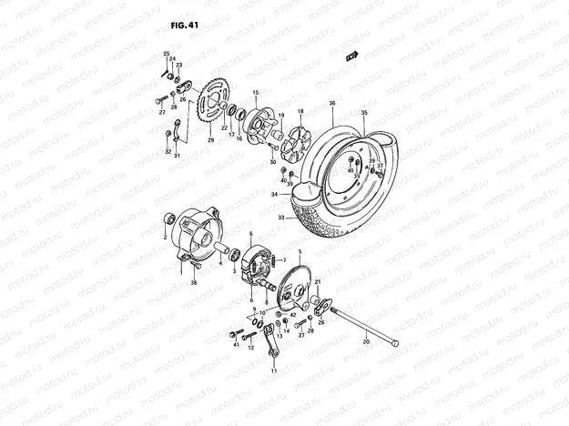 41 - REAR WHEEL