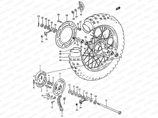 41 - REAR WHEEL (MODEL D)