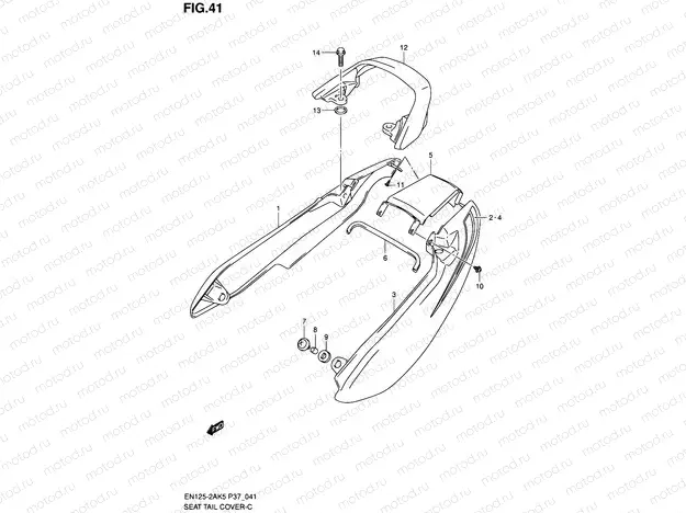41 - SEAT TAIL COVER (MODEL K5)