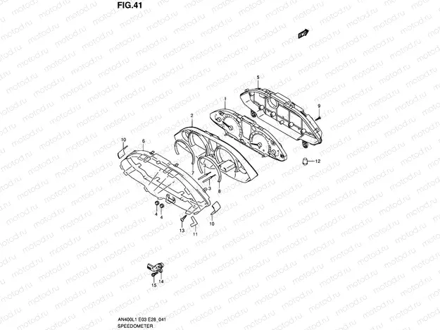 41 - SPEEDOMETER (AN400ZAL1 E28)